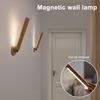 360-Degree Rotatable Wooden LED Wall Lamp Soft Glow Flicker Free Dimmable Touch Control USB Rechargeable Reading Light