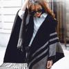 Imitation Cashmere Fleece Shawl Hooded Wraps Scarf Womens Shawl Cape