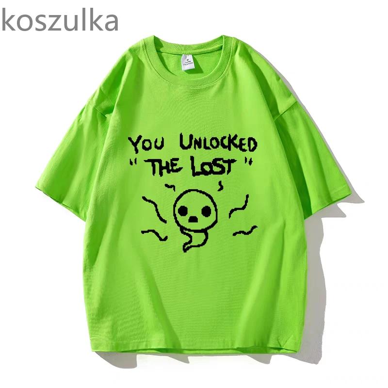 Binding Of Isaac You Unlocked The Lost TShirt Vintage Graphic T Shirts Unisex Unisex Fashion Classic ONeck Short Sleeve Tshirts