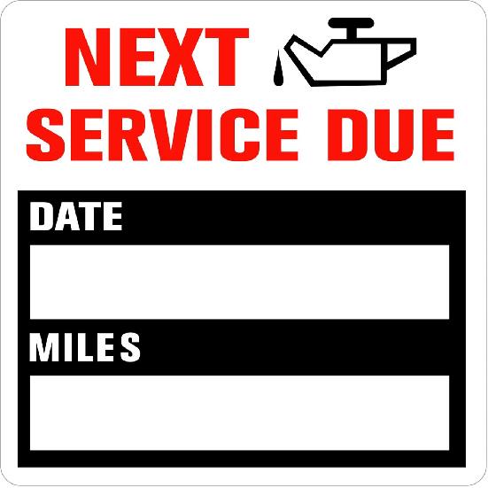 450 PCS Oil Change Stickers For Windshield, 2 Rolls  Oil Change Sticker, 2 X 2 Inches Next Service Due Sticker Labels, Removable Vinyl Stickers For