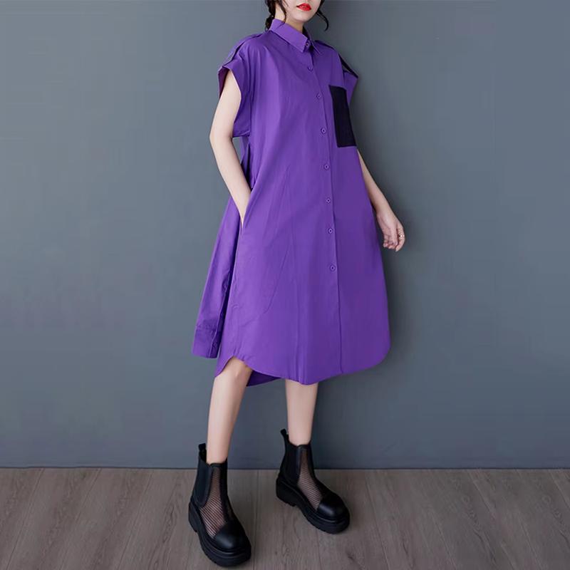 Xitao Однобортное платье без рукавов GYX1633