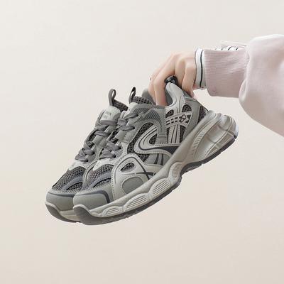 Ins корейская версия новой обуви для папы, девушка 2025 весна студент бег спортивная толстая подошва высота повседневная улица снимок 2787