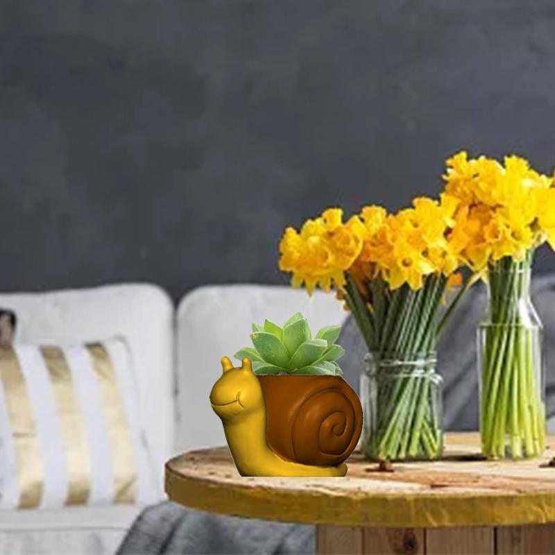 Бетон Силиконовая форма для цветочного горшка 3D Улитки Суккуленты Цемент Гипс Форма Форма для мыла свечи Декор для офиса дома