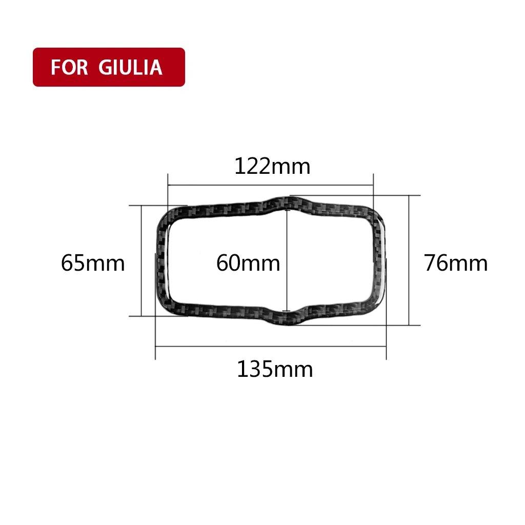 Car Headlight Switch Panel Decoration Decal Cover Trim Sticker for Alfa Romeo Giulia 2017- Carbon Fiber Auto Accessories