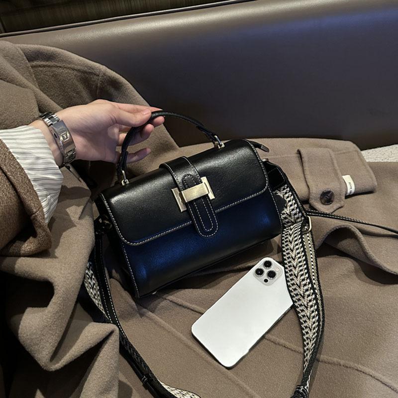 Genuine Leather Small Square Bag Women's Spring/Summer First Layer Cowhide Fashion All-match Messenger Bag Shoulder Crossbody Bag