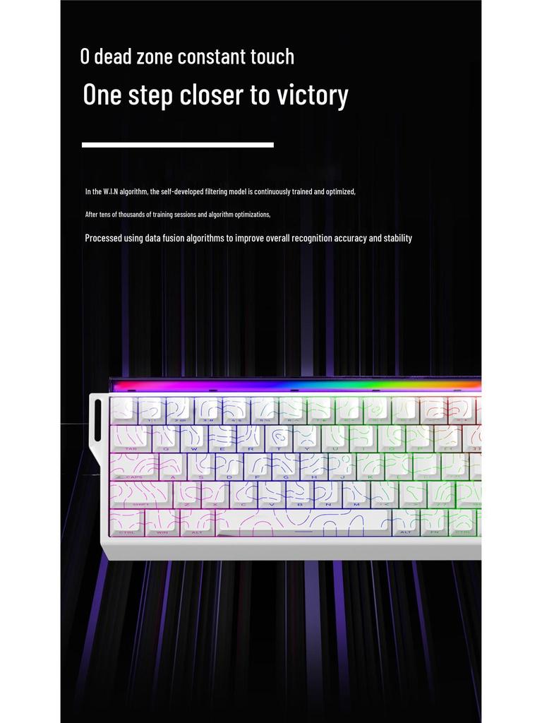 Магнитная механическая игровая клавиатура T68PRO с RGB, регулируемым срабатыванием, низкой задержкой, боковой гравировкой.