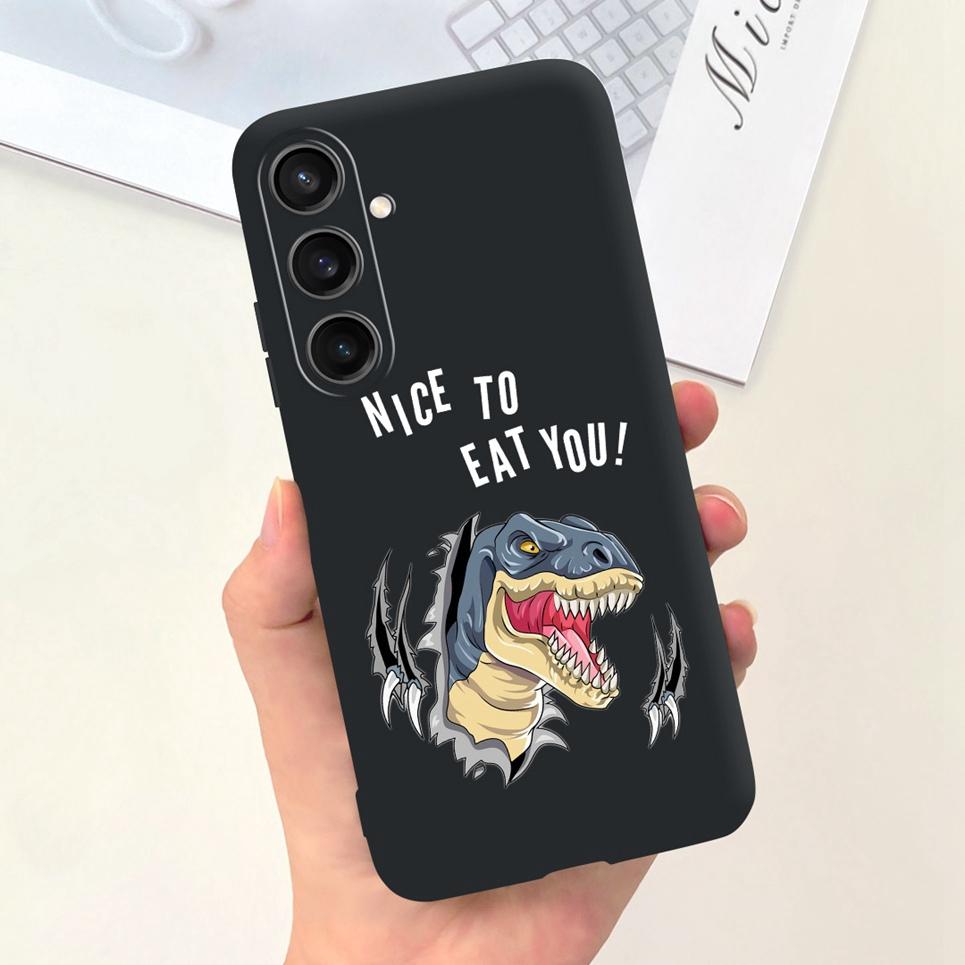 Для Huawei Samsung Galaxy M15 F15 Задняя крышка Мягкий матовый жидкий силикон Чехол Samsung F15 Корпус Астронавт Динозавр