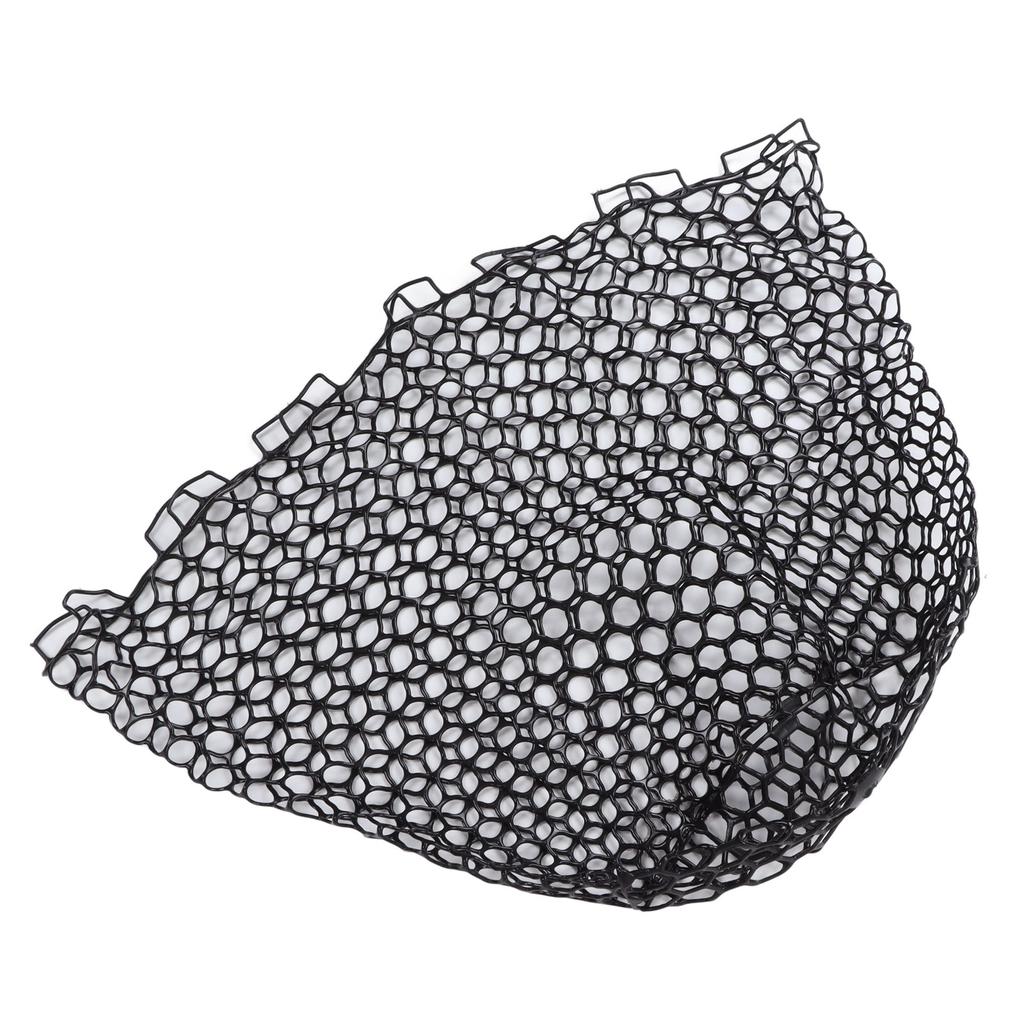 Replacement Fishing Net Deepened Soft Flexible Rubber Fishing Landing Mesh for Angler Black