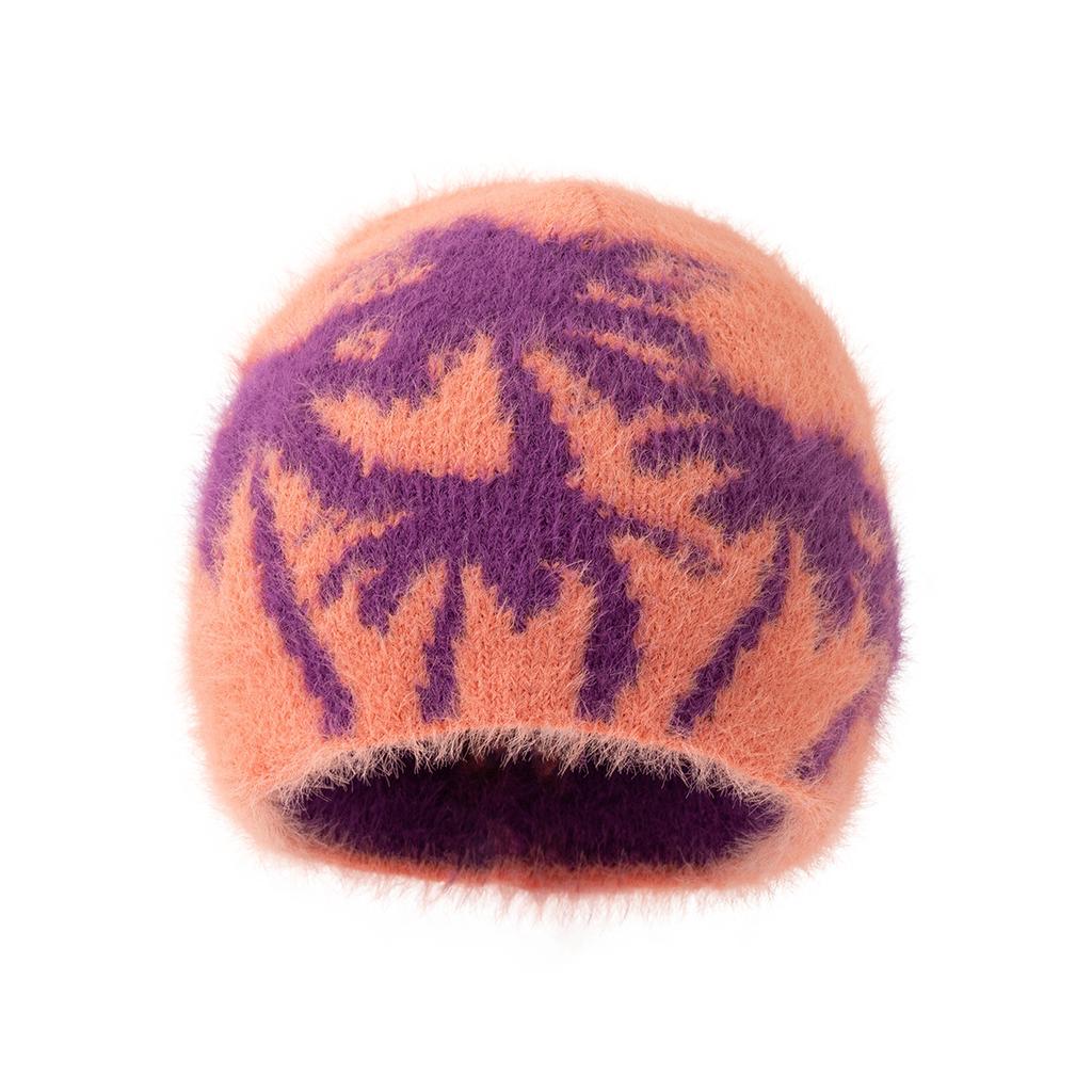 Fleece Knitted Knitted Hat Winter Design Sense Coconut Tree Bag Head Hairball Warm Windproof And Cold Hat