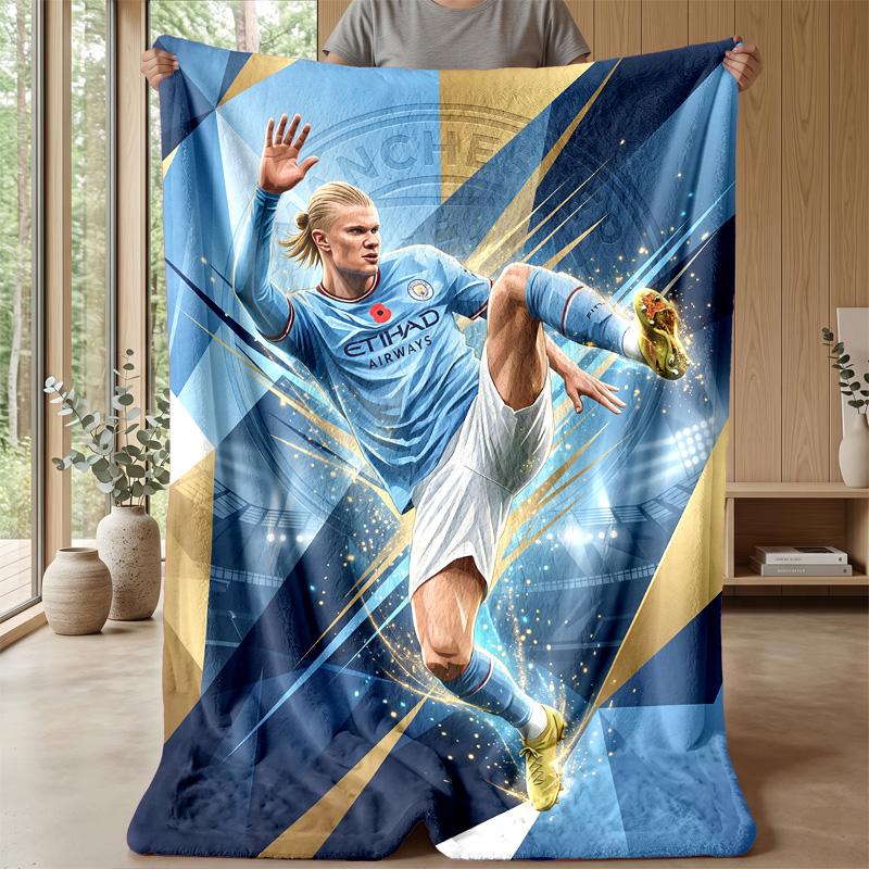 Erling Haaland Soft Flannel Fleece Blanket Lightweight Cozy Warm Throw Blanket For Sofa Bed Home Decor