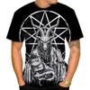 Летняя футболка с 3D принтом Дьявола Сатаны, мужская футболка с коротким рукавом, модный Харадзюку, хип-хоп, повседневная, унисекс, уличная одежда