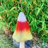 Planter Insert Ceramic Mushroom Colorful Glazed Mushroom Decoration Hand-Painted Toadstools Sculptures