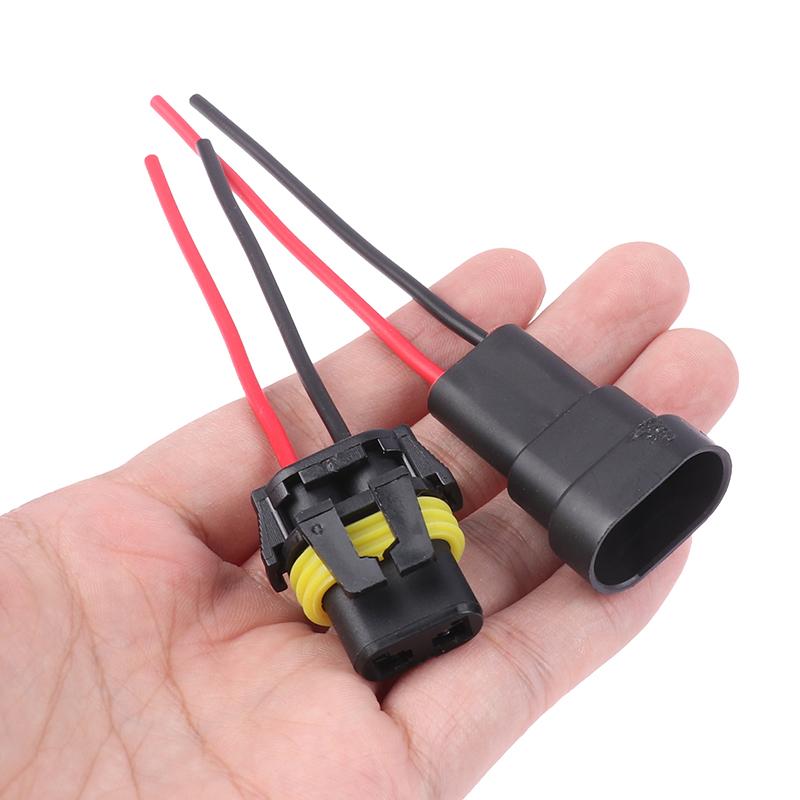 1/2 шт. 9005 один слот с проводом 10 см патрон лампы фара противотуманная фара штекер адаптер водонепроницаемый автомобильный разъем