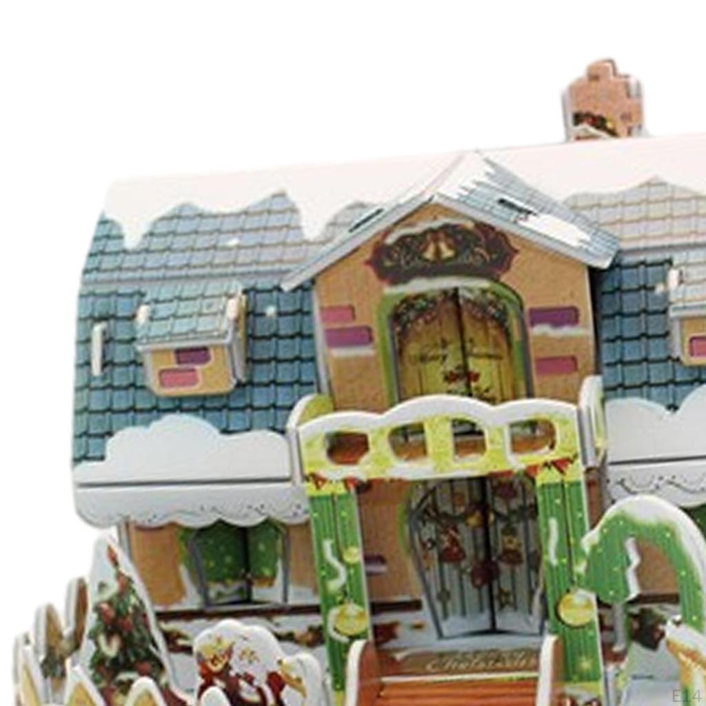 DIY Decoration, Christmas Crafts, Indoor And Outdoor 3D Puzzle for Kids, Craft House