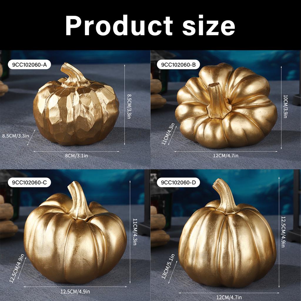 Pumpkin Autumn Decors Outdoor Gold Pumpkins Decorative Pumpkins Halloween Pumpkin Decors Artificial Pumpkins Fall Decors