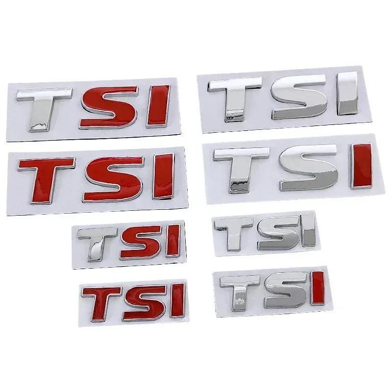 RUNTB1 Metal TSI Car Body Side Emblem Rear Trunk Badge Sticker for Volkswagen VW Touareg Tiguan Polo Vento Golf Passat Jetta Sagitar