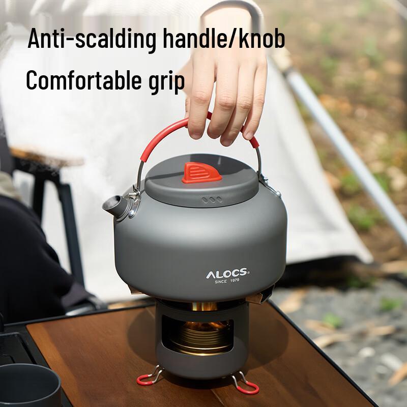 ALOCS Portable Outdoor Kettle & Alcohol Stove Set