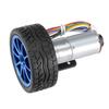DIY Encoder Gear Motor with Mounting Bracket 65mm Wheel Kit for Smart Car Robot DC12V(30RPM)