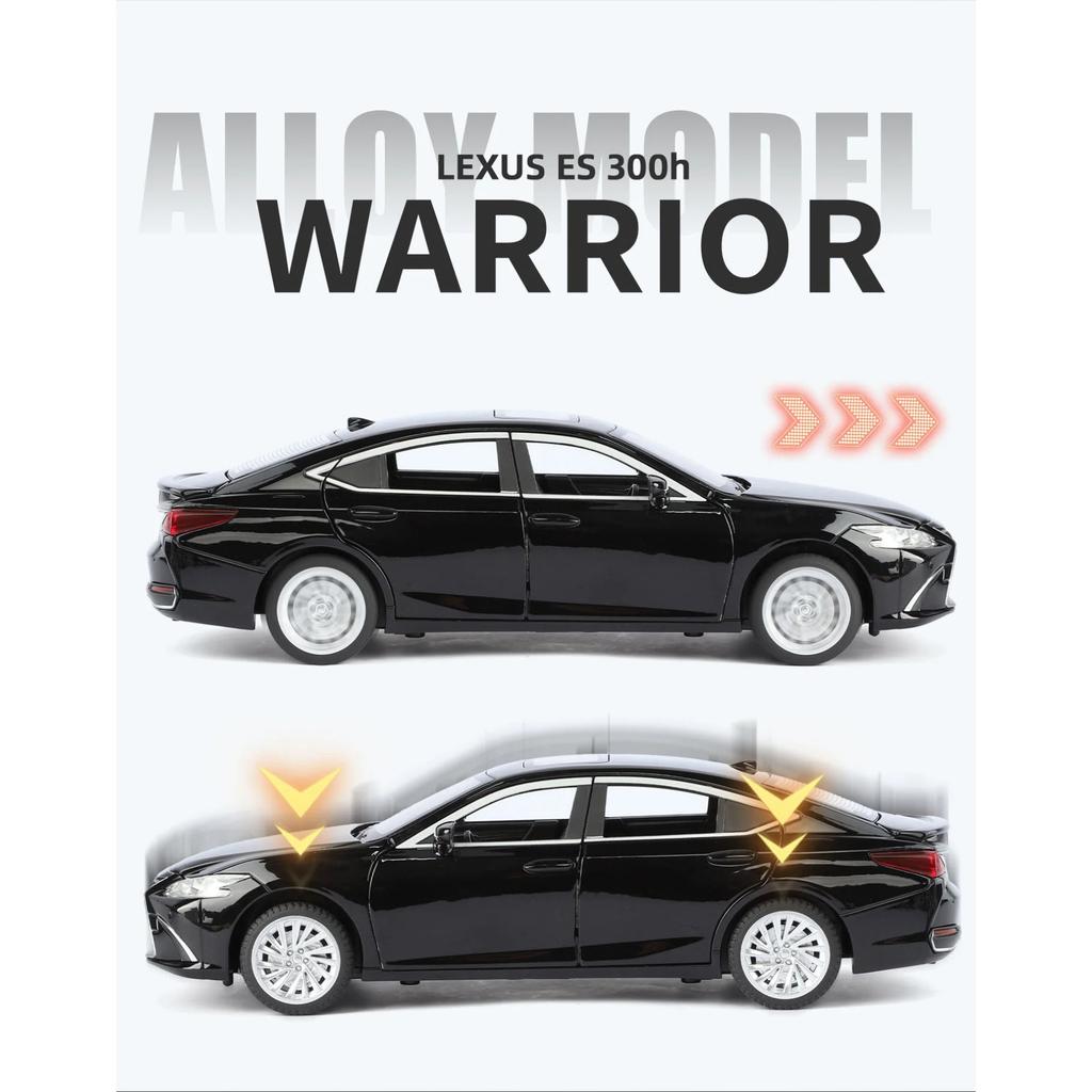 1/24 Lexus ES300h Металлическая модель автомобиля Diecasts Металлические Luxy Vehicles Модель автомобиля Высокая симуляция Звук и свет Коллекция Детская игрушка Подарок