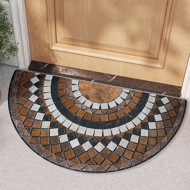 Новый американский полукруглый коврик для входной двери, противоскользящий коврик для ковров, песок, скребок