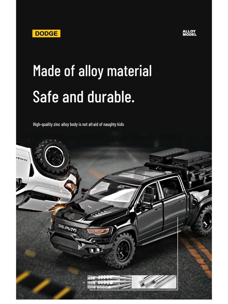 Dodge Tyrannosaurus Mammoth 1/32 Сплав Модель Внедорожника Игрушка Украшение