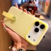 Конфетный цвет 2 в 1 Силиконовый чехол для телефона для iPhone 17 16 15 14 13 12 11 Pro Max Air X XS XR 7 8 Plus 16e Ударопрочный чехол с ремешком