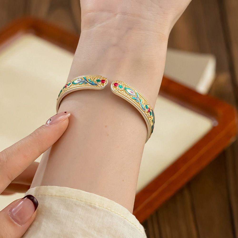 Традиционный женский браслет на руку Классический китайский браслет-перегородчатая эмаль Ювелирные изделия