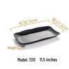Melamine Black Imitation Porcelain Plate - Versatile Dish for Hot Pot, Barbecue, and Cold Dishes