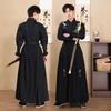 Large Size 4XL Hanfu Men Cosplay Costume Chinese Traditional Ancient Hanfu Black&Red Shirt+Skirt+Jacket Sets