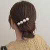 Elegant Large Pearl Hairpin: Stylish Spring Clip & Three-Dimensional Side Clip Accessory