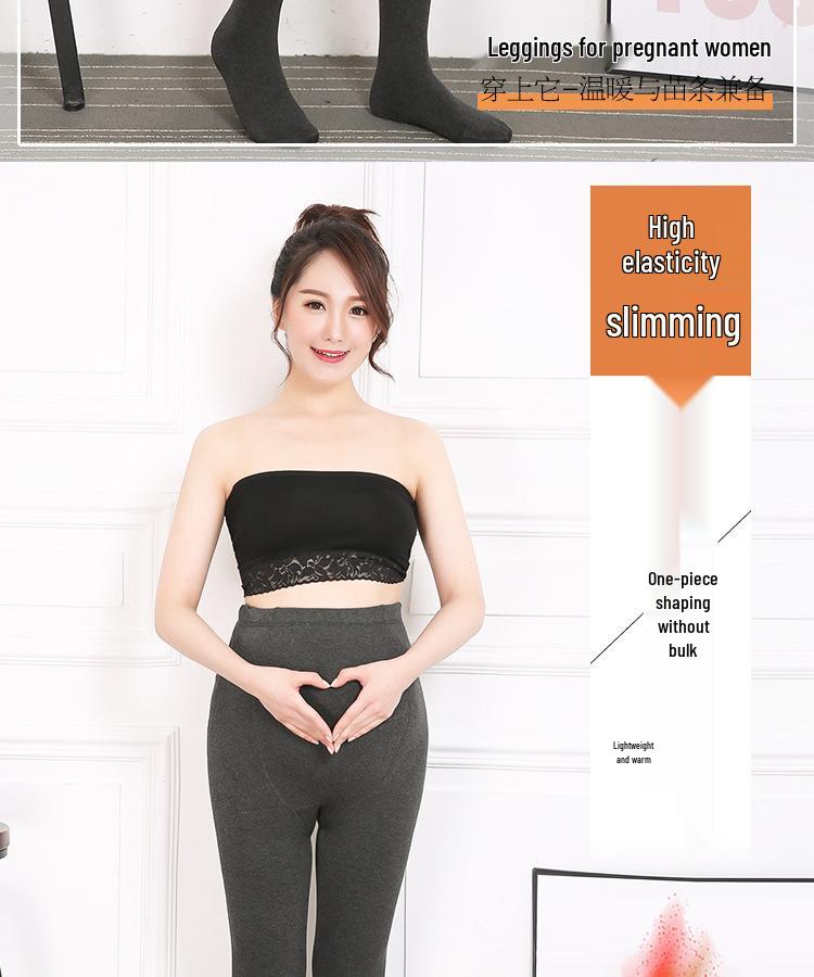 Флисовые леггинсы для беременных: Хлопковая полоска, поддерживающие колготки для весны/осени