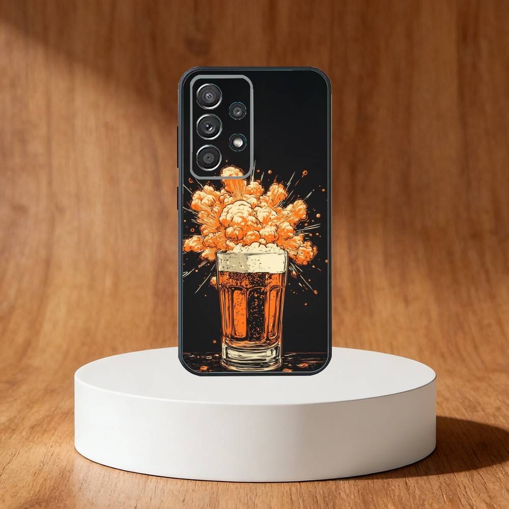 Beer Alcohol CHEERS Phone Case For Samsung S25,S24,S21,S22,S23,S30,Ultra,S20,Plus,Fe,Note,10,9,5G Black Cover