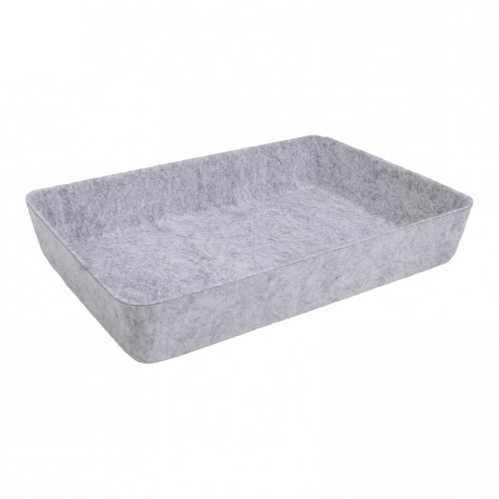 Chic Storage Solution Cosmetics Organizer Felt Storage Box Integrated Design