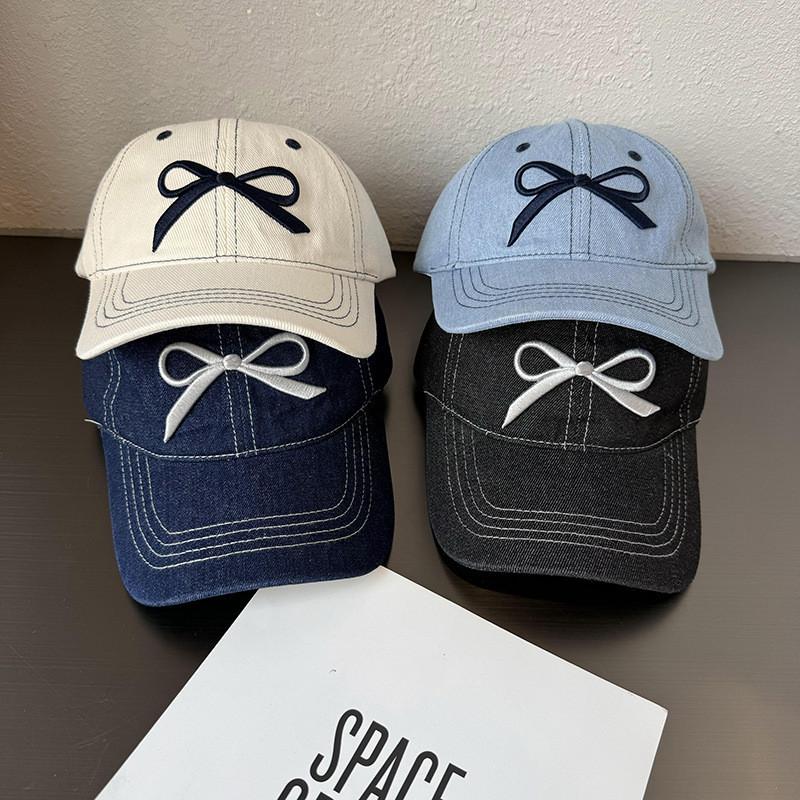 Бейсболка с бантом-бабочкой для женщин с широкими полями, солнцезащитная и из дышащего хлопка для летнего стиля