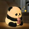 NICE POINT Силиконовая Панда Ночник USB 7 Цветов 3 Режима Яркости Для Кормления Прикроватный Мягкий и Безопасный Милый Декоративный Для Спальни Подарок на День Рождения для Старшеклассника Забавный Предмет
