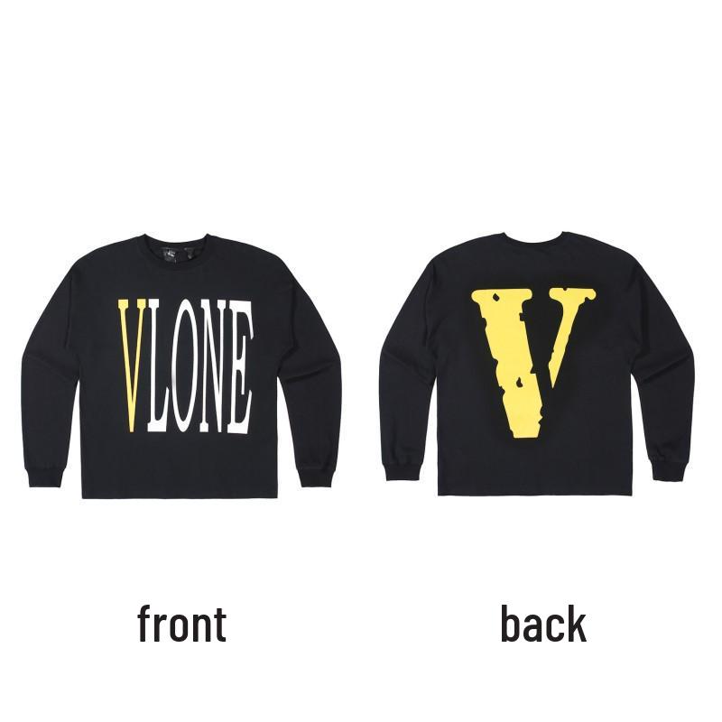 Унисекс худи VLONE с большим V и длинным рукавом - Модный стиль, вдохновленный Ван Ибо