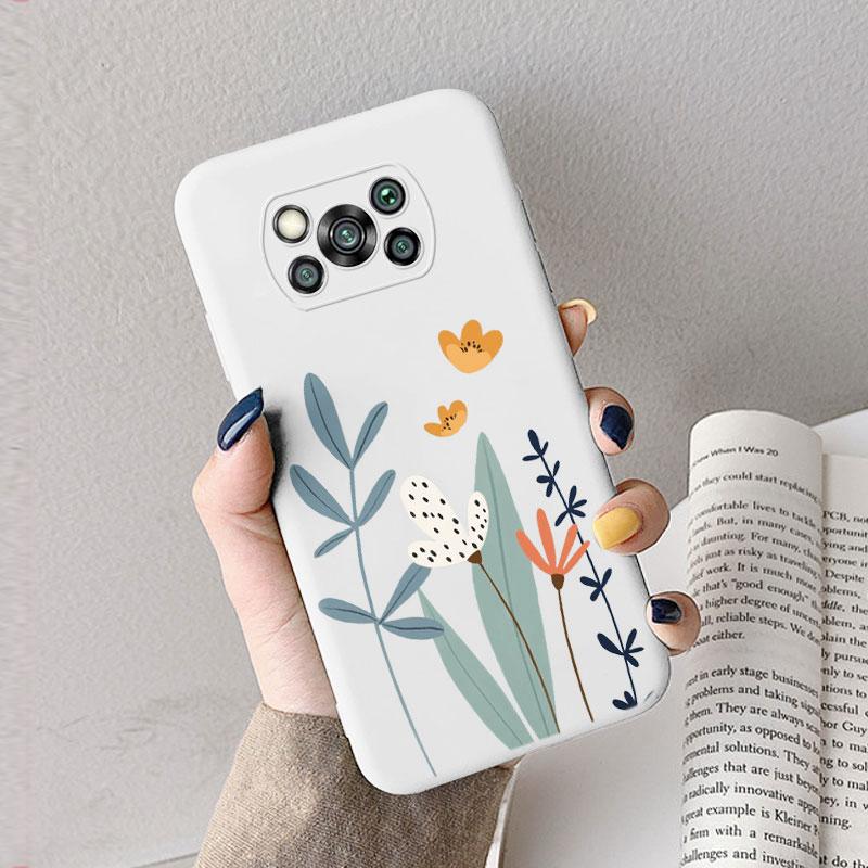 Чехол для Poco X3 Pro Pocox3 X 3 NFC Милое Сердечко Цветок Задняя Крышка Мягкий Силикон Матовый Защитный Funda Для Xiaomi Poco X3 Pro Сумка