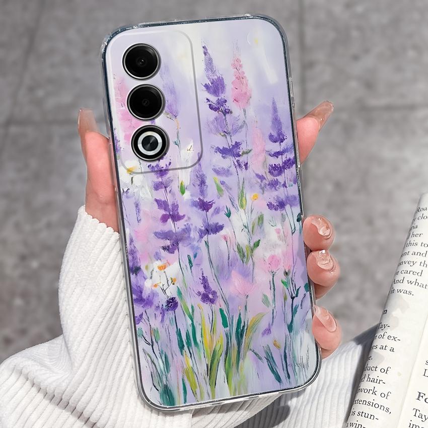 Роскошный противоударный чехол для телефона Oppo A3 A5 A1 Pro A3x AX5 AX5s A7 A8 Ace2 с милыми цветочными узорами, прозрачная защита из ТПУ, задняя крышка для корпуса Oppo