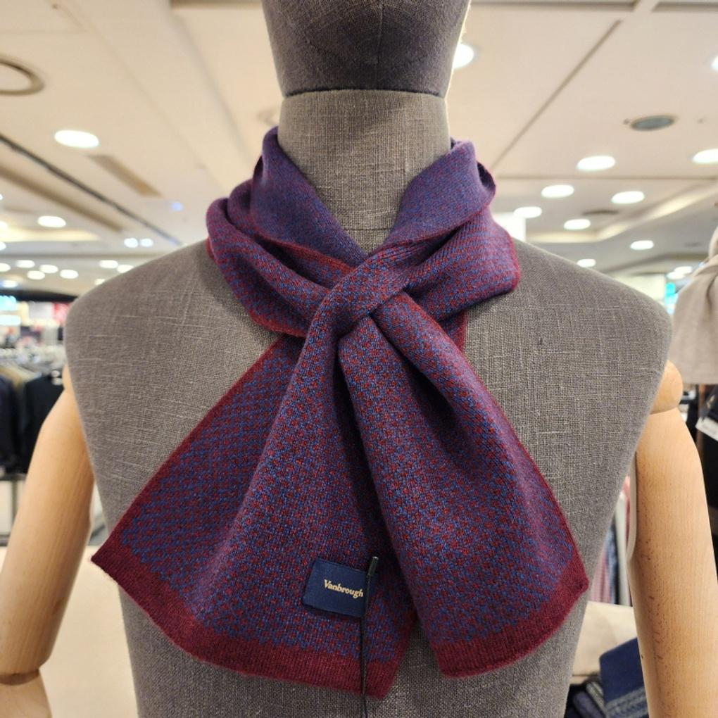 High-quality 100% cashmere Benbru petite muffler BMFTM1-106-WN