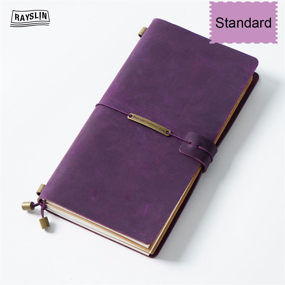 7 Colors 4 Sizes Travel Journal Genuine Leather Cover Handmade Notebook DIY A5 Diary Office School Note Book Free Embossing Name
