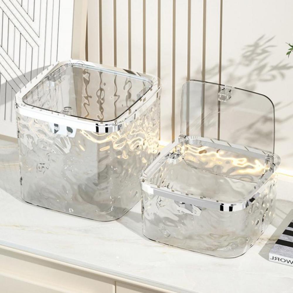 Laundry Pods Container Multi-Function Clear Storage Box for Washing Capsules Holder Coffee Capsules Organizer Desktop Trash Can
