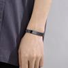 Мужской регулируемый браслет-бенгл из титановой стали в корейском стиле с гравировкой