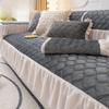 Lace Plush Sofa Cushion Winter Style Thickened Anti Slip Universal Cover Cloth Minimalist Modern Leather Backrest Towel Cover