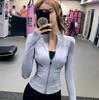 Женская фитнес-куртка с длинным рукавом, быстросохнущая