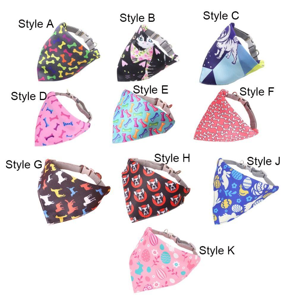 Мультяшное полотенце для слюны питомца Мягкое полотенце для собак Треугольная бандана для кошек Ошейник для кошек Нагрудник Фотография