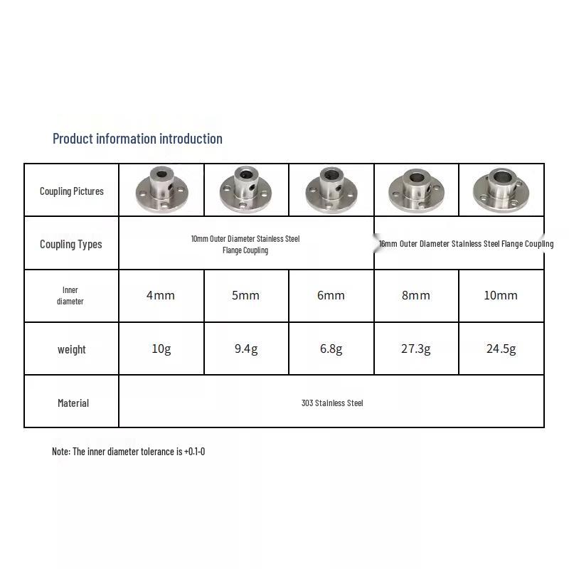 Precision 303 Stainless Steel Flange Coupling, High-Quality Flange Plate (4mm-10mm)