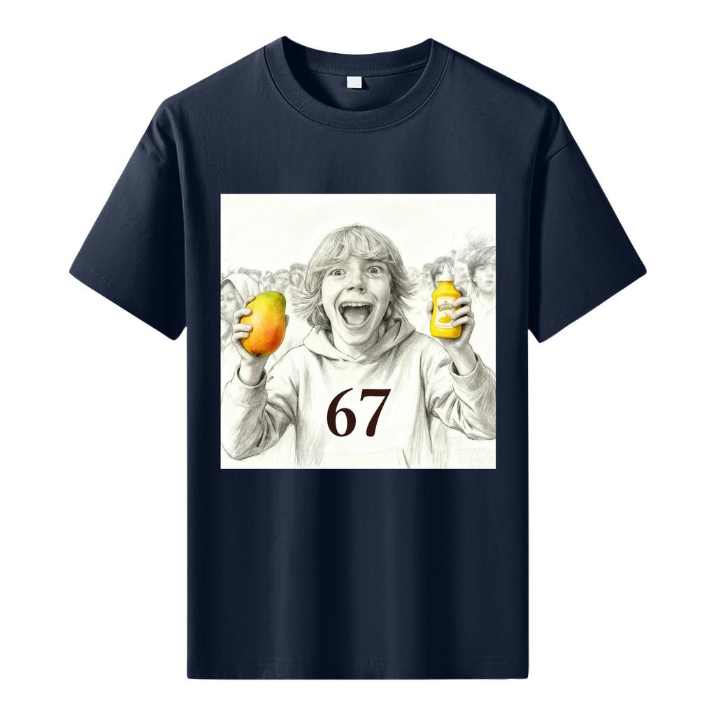 Мужская футболка с коротким рукавом с принтом Мужская свободная повседневная футболка с коротким рукавом