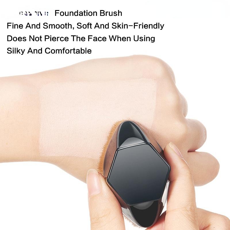 Кисть для макияжа с плоским верхом, 1 шт., шестиугольная кисть для румян для лица, жидкая пудра, кисть для тонального крема