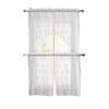 Lace Floral Sheer Curtain Panel Small Window Cafe Living Room Dining Decor 28x36 Inch Set Of 2