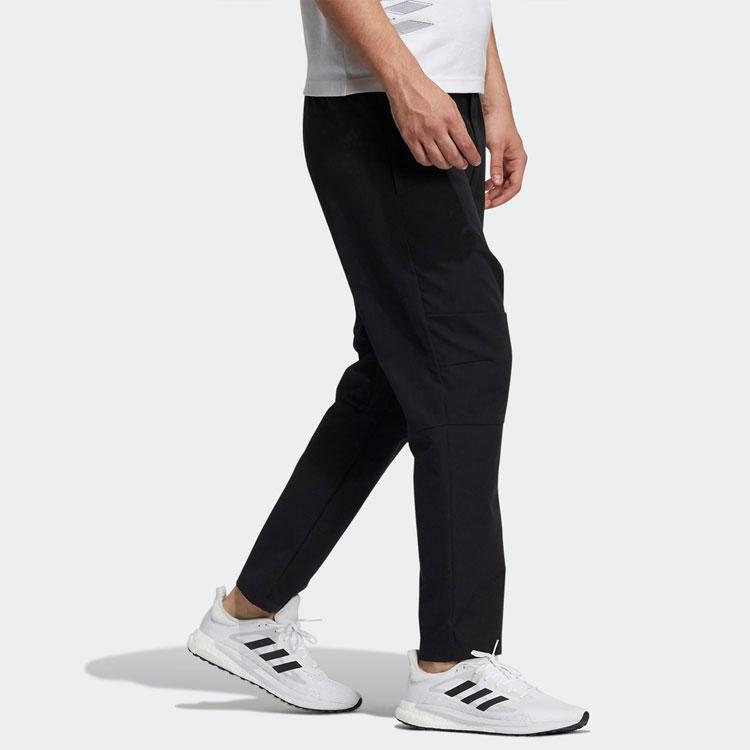 adidas Однотонные тканые спортивные брюки мужские черные H39231